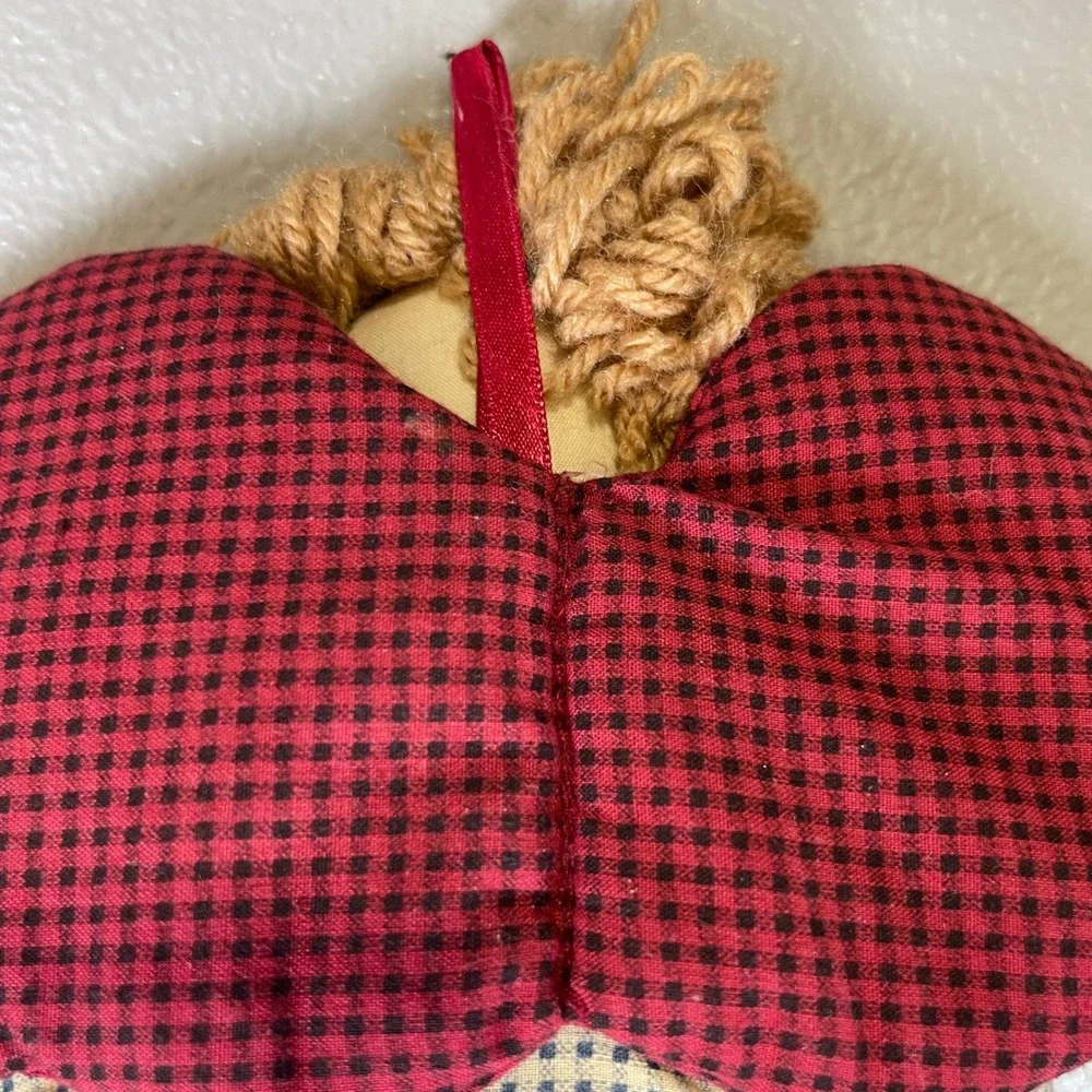 Vintage‎ House of Lloyd Country Cloth Angel With Plaid Dress Holding a Star - Picture 5 of 9